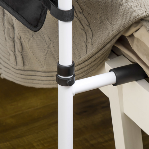 Adjustable Bed Assist Rail Grab Bar for Senior and Disabled White