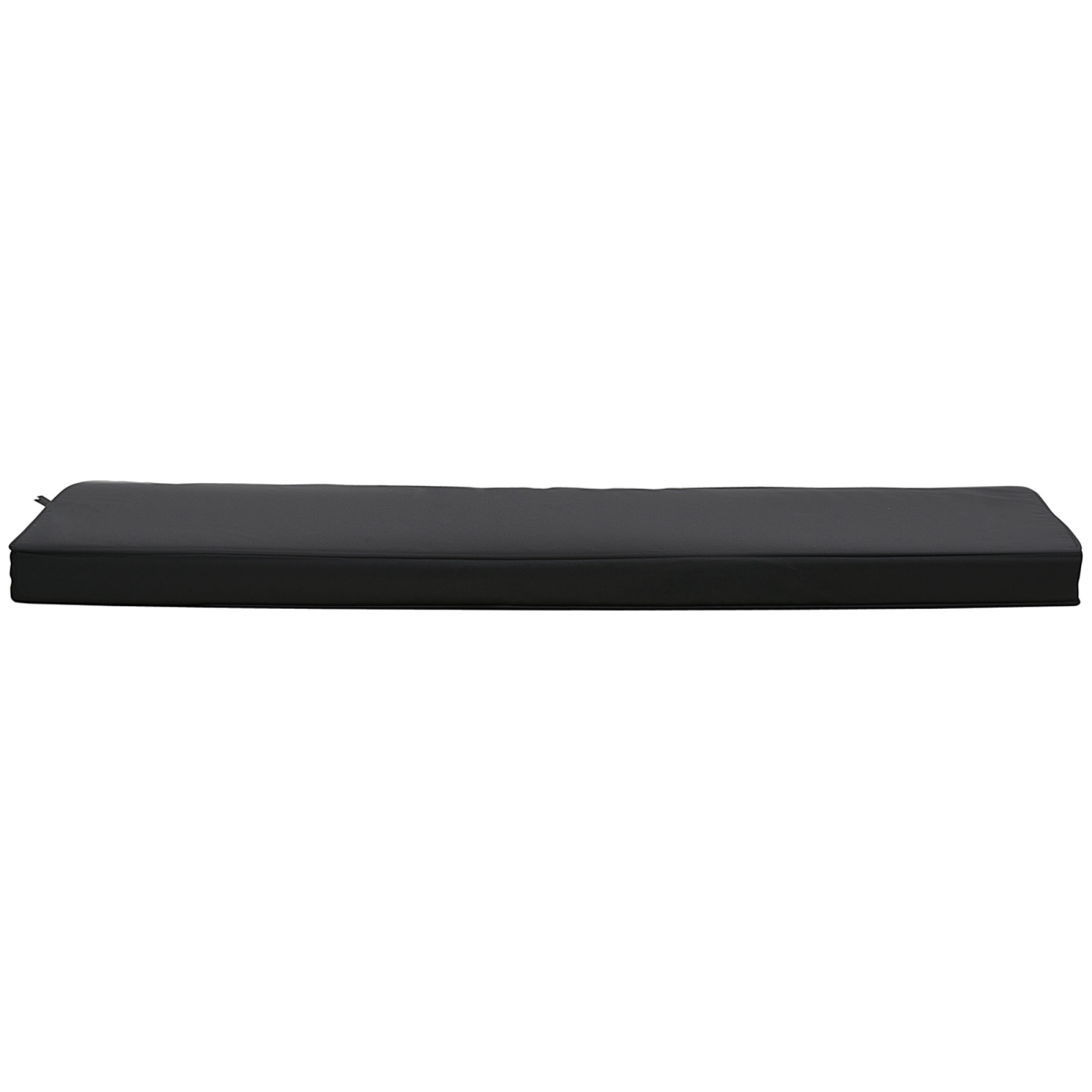 2-Seater Bench Cushion Polyester Cover Seat Pad Replacement Black