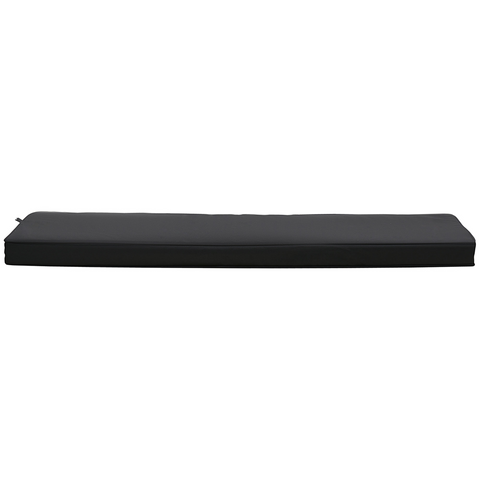 2-Seater Bench Cushion Polyester Cover Seat Pad Replacement Black