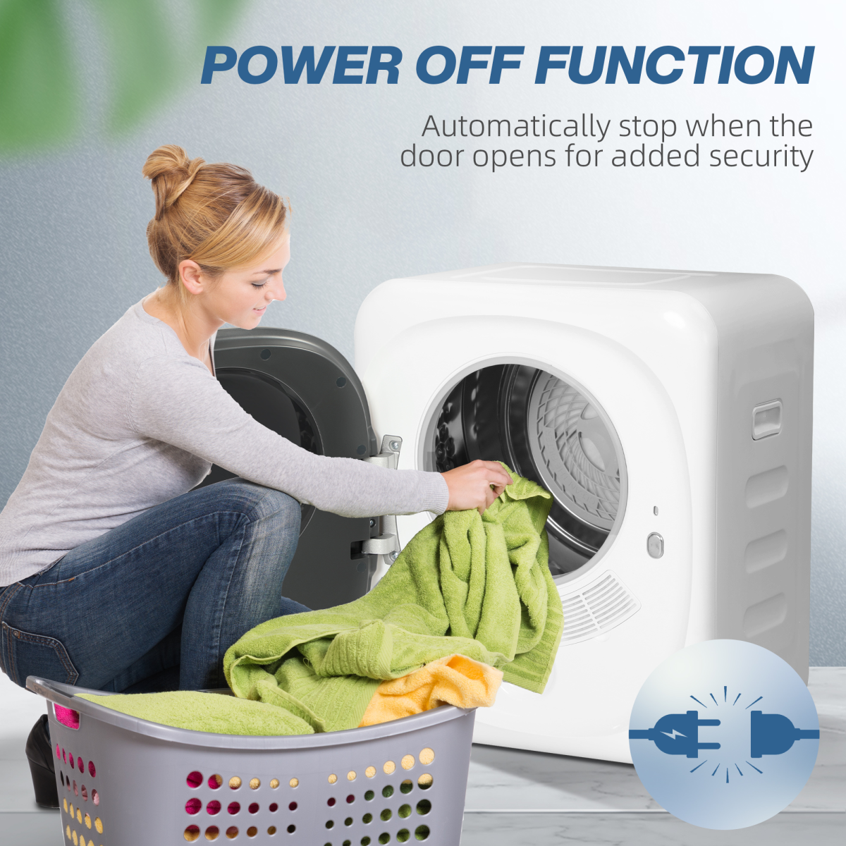 HOMCOM 4kg 800W Vented Tumble Dryer with Deodorize, Smart Mode