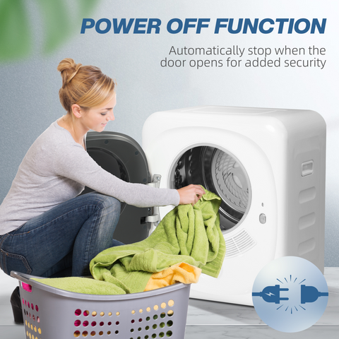 HOMCOM 4kg 800W Vented Tumble Dryer with Deodorize, Smart Mode