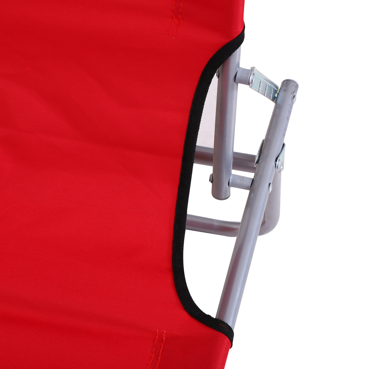 Outsunny Folding Chair Sun Lounger w/ Sunshade Garden Recliner Hammock Red