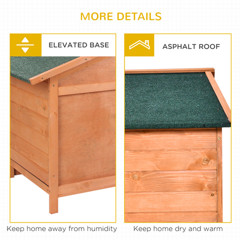 Wooden Rabbit Hutch Detachable Pet House with Openable Run & Roof
