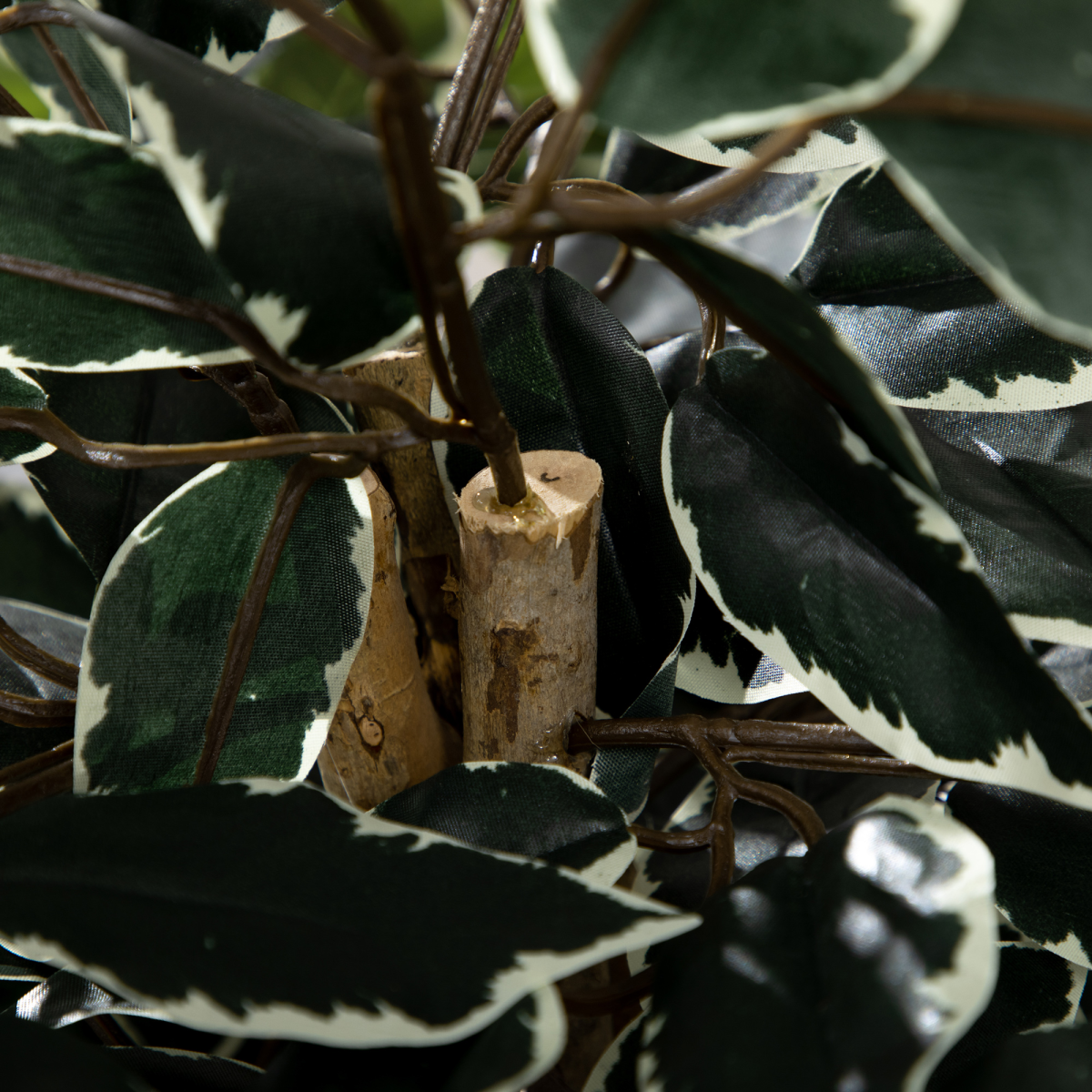 HOMCOM Artificial Ficus Tree with Lifelike Leaves and Natural Trunks Green
