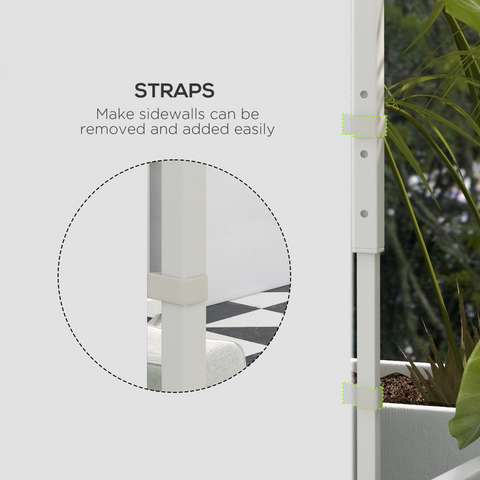 Outsunny 3x3(m) or 3x6m Pop Up Gazebo Side Panels Replacement, 2 Pack, White