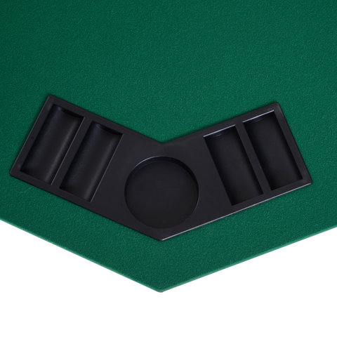 1.2m/48 Inches Foldable Poker Table Top 8 Players Blackjack Chip Trays HOMCOM