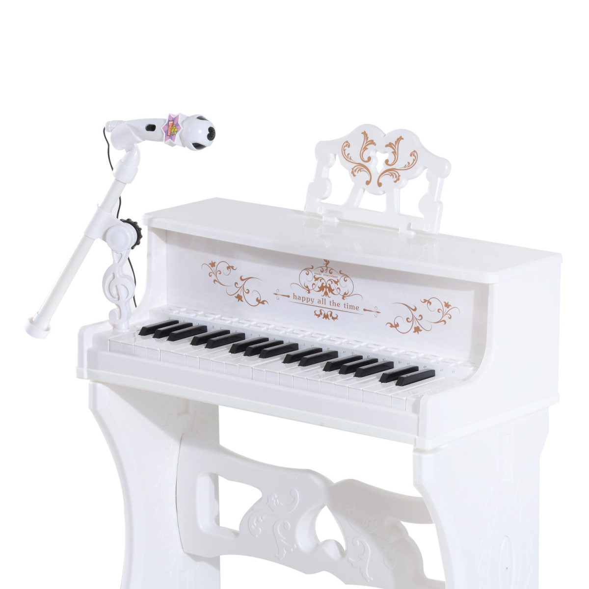 37/32 Key Kids Battery Keyboard Mini Grand Piano Stool Microphone Musical Toy