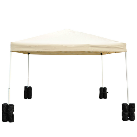 4 Pc Gazebo Sand Bag Weight Set-Black