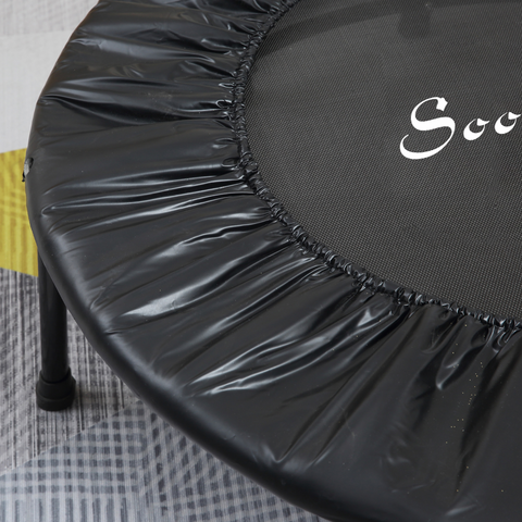 40'' Kids Mini Trampoline, Adult Rebounder Jumper w/ Handle Fitness HOMCOM