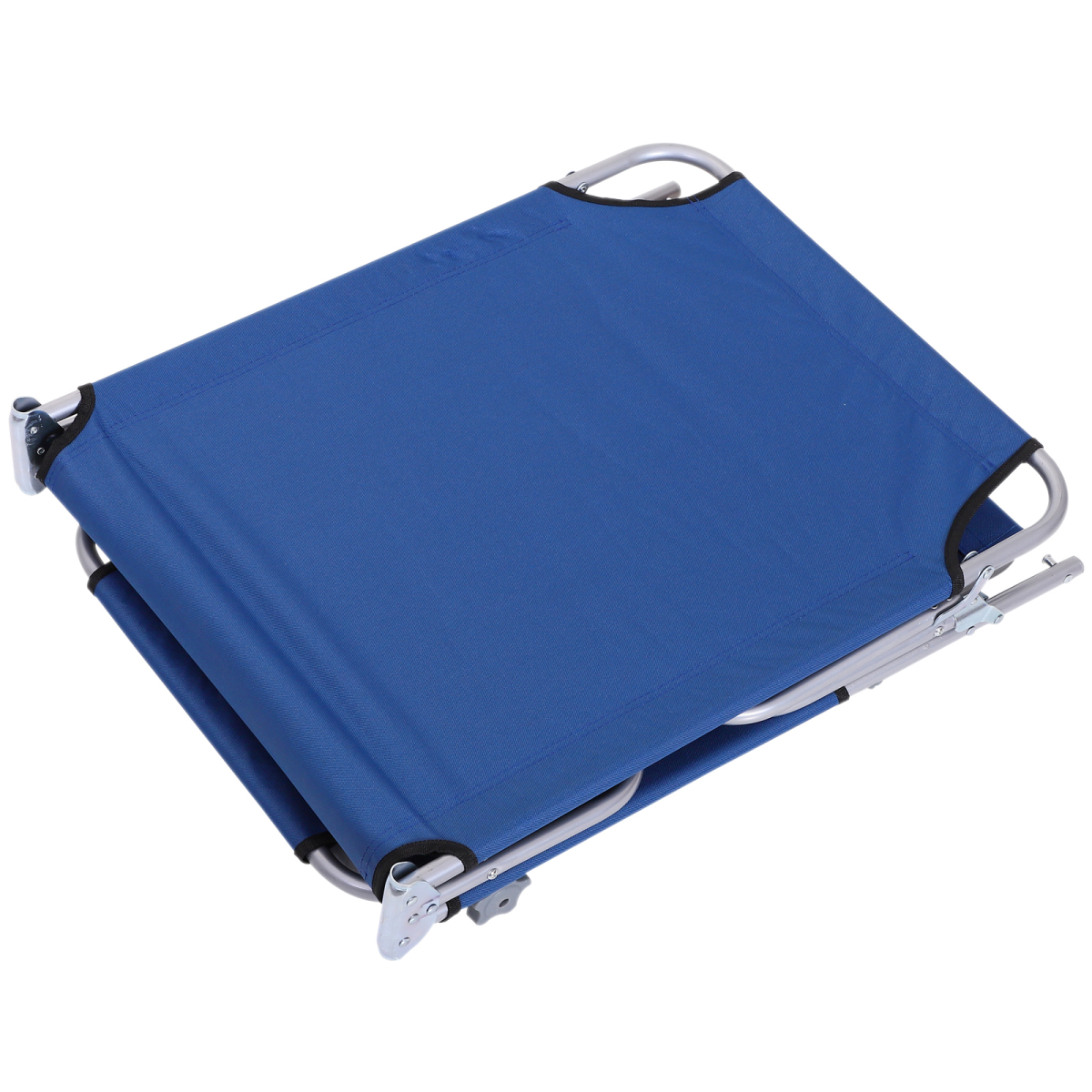 Reclining Chair Folding Lounger Seat & Sun Shade Awning Beach, Blue