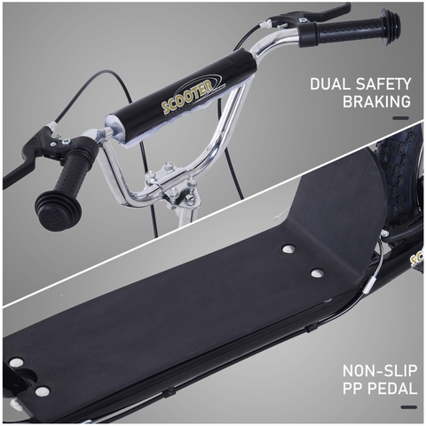 HOMCOM Teen Scooter Adjustable Height Dual Brakes Rubber Wheels Kickstand,