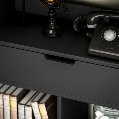 HOMCOM Freestanding Bookcase Display Shelf with Drawer for Home Office