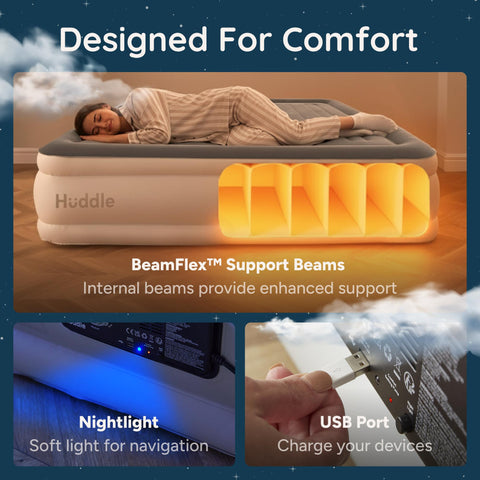 Huddle Never Deflate Air Bed - Single