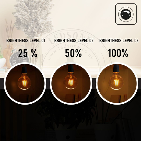 G95 E27 4W Edison Style LED filament  shape Retro 2700K Warm white screw bulbs