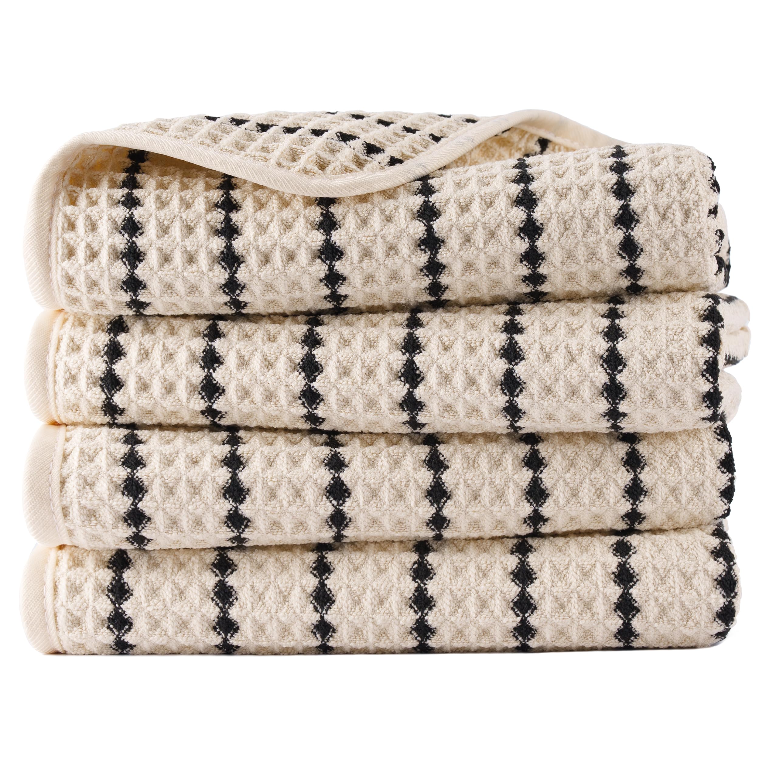 POLYTE 430 GSM Microfibre Quick Dry Waffle Hand Towel, 40.6x76.2 cm