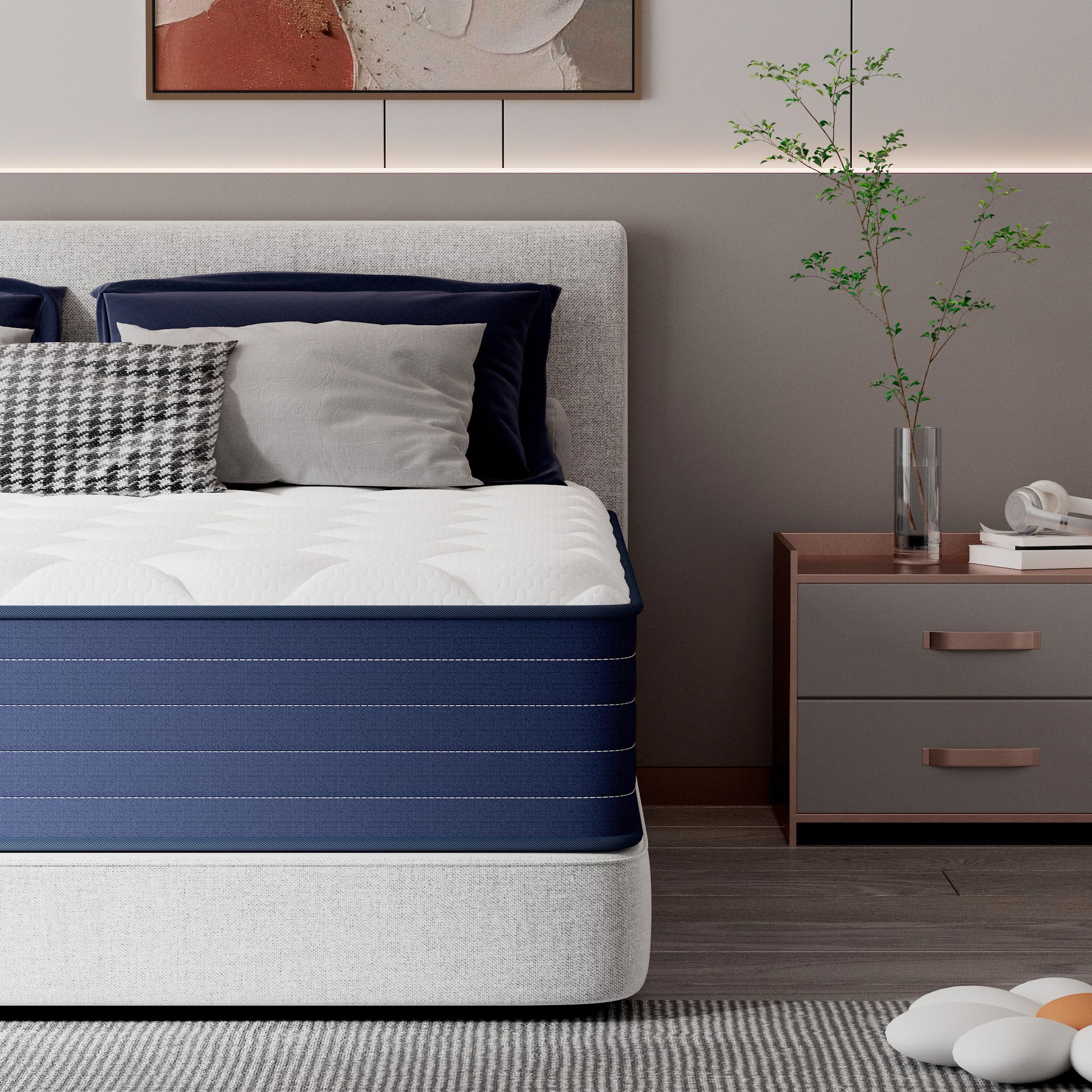 PurrJoys Orthopedic King Size Mattress 25cm Medium Firm for Back & Lumbar Pain Relief 150x200cm