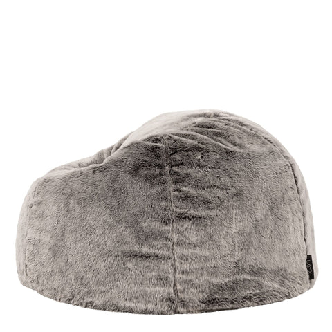 icon Kingston Faux Fur Fluffy Bean Bag with Filling Included, Grey