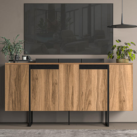 Uniqtrio TV Stand Cabinet | Walnut TV Unit and Console Cabinet | TV Cabinet | TV Stand Unit | TV Units for Living Room