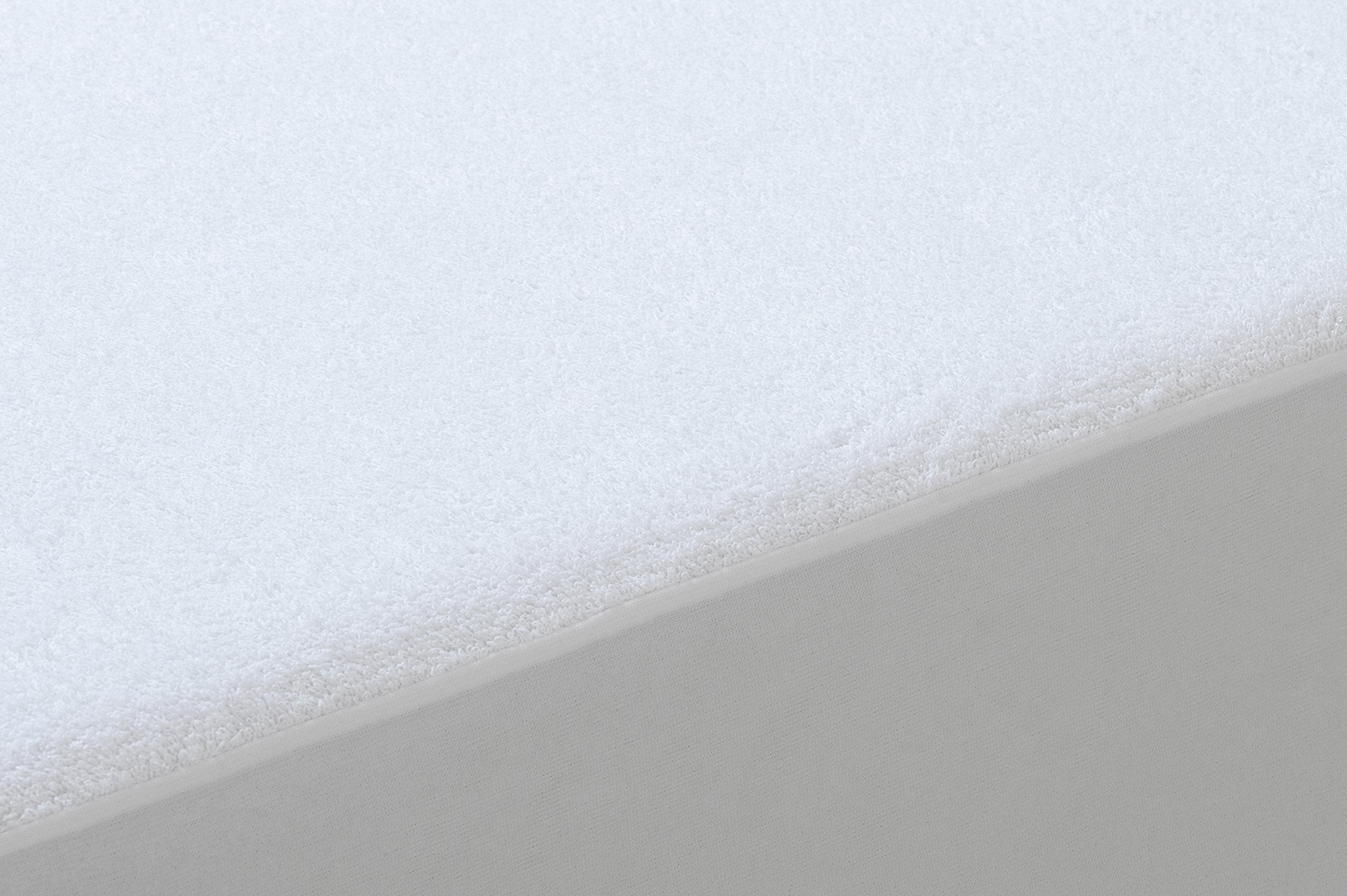 Savel - Mattress Cover (90x190/200 cm) Single Size | Bamboo Bed Cover | Waterproof Mattress Protector - White