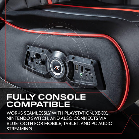 X-Rocker Torque Console Gaming Chair, 2.1 Stereo Audio Gaming Seat - Bluetooth Connectivity, Reactive Vibration, Foldable Base