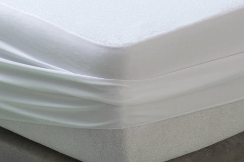 Savel - Mattress Cover (90x190/200 cm) Single Size | Bamboo Bed Cover | Waterproof Mattress Protector - White