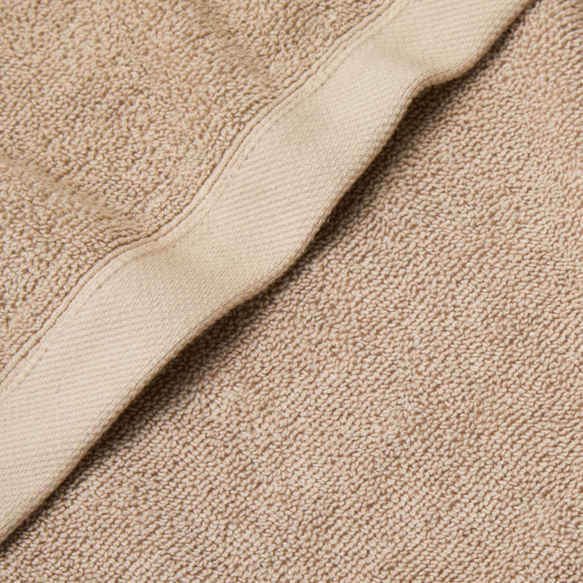 Drift Home - Natural Hand Towel (50 x 90cm) - Soft & Absorbent 600GSM Premium - Sustainable Cotton (BCI) - Recycled Bottles - Ideal for Bathroom, Gym