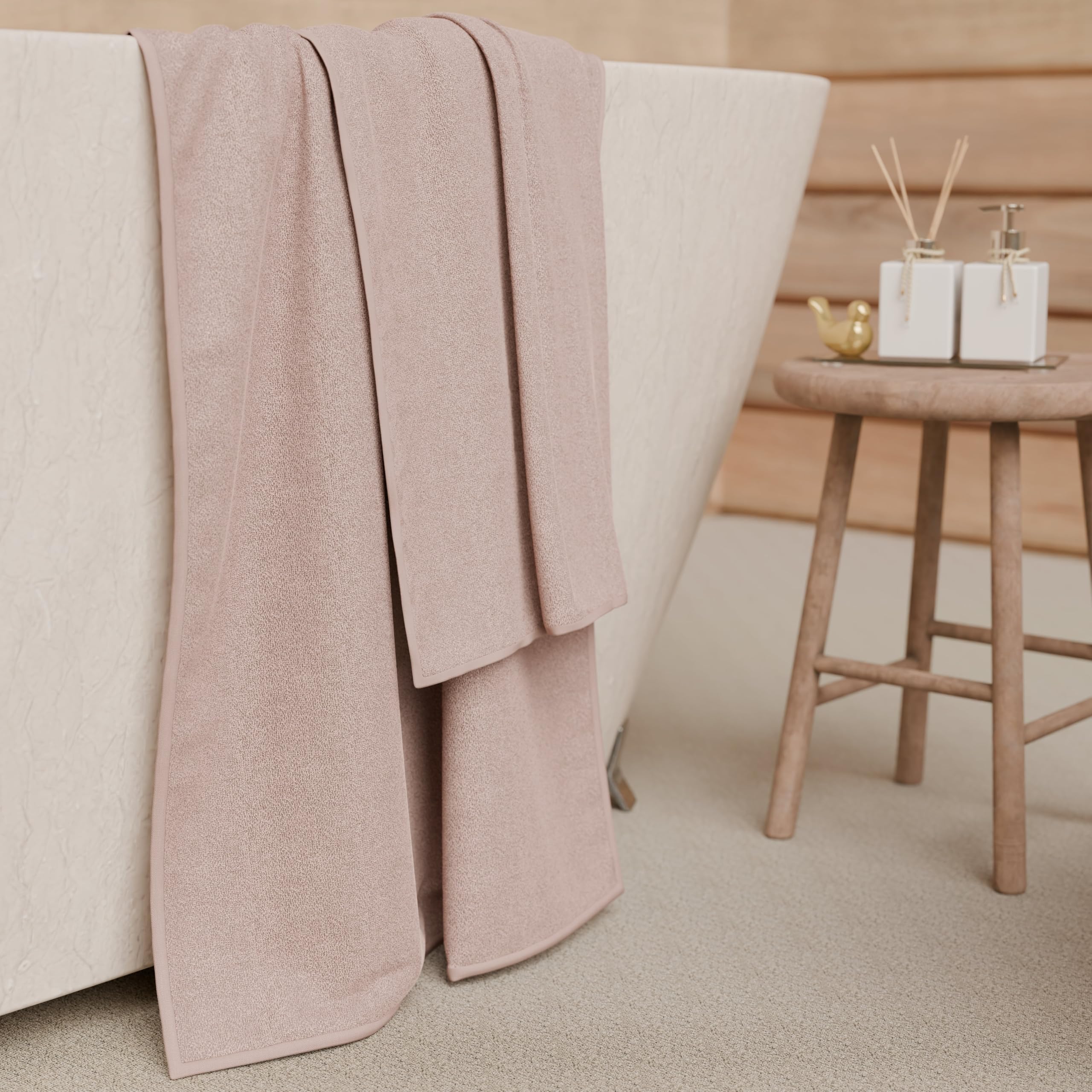 PETTI Artigiani Italiani - 100% Cotton Terry Bath Towels, 2+2 Towel Set, 4 Pieces 2 Face Towels and 2 Hand Towels, Powder Towels