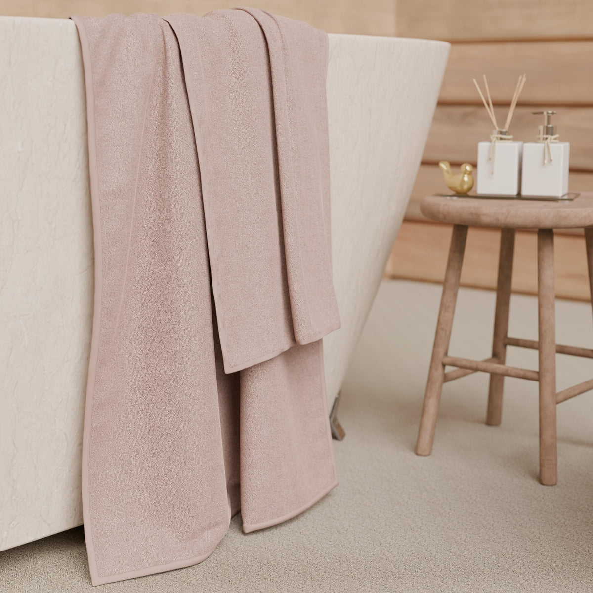 PETTI Artigiani Italiani - 100% Cotton Terry Bath Towels, 2+2 Towel Set, 4 Pieces 2 Face Towels and 2 Hand Towels, Powder Towels