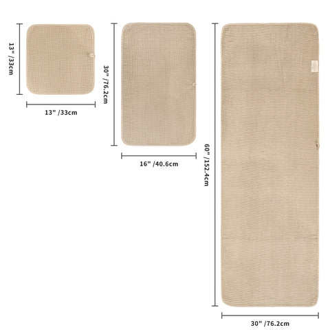 POLYTE 430 GSM Microfibre Quick Dry Waffle Bath Towel Set of 6