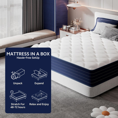 PurrJoys Orthopedic King Size Mattress 25cm Medium Firm for Back & Lumbar Pain Relief 150x200cm