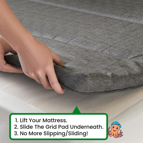 ECOHomes Non Slip Mattress Gripper Pad Stop Mattress, Keep Topper from Sliding - Anti Slip Grip Pads Holder Stop Couch Cushion, Sofa Cushions