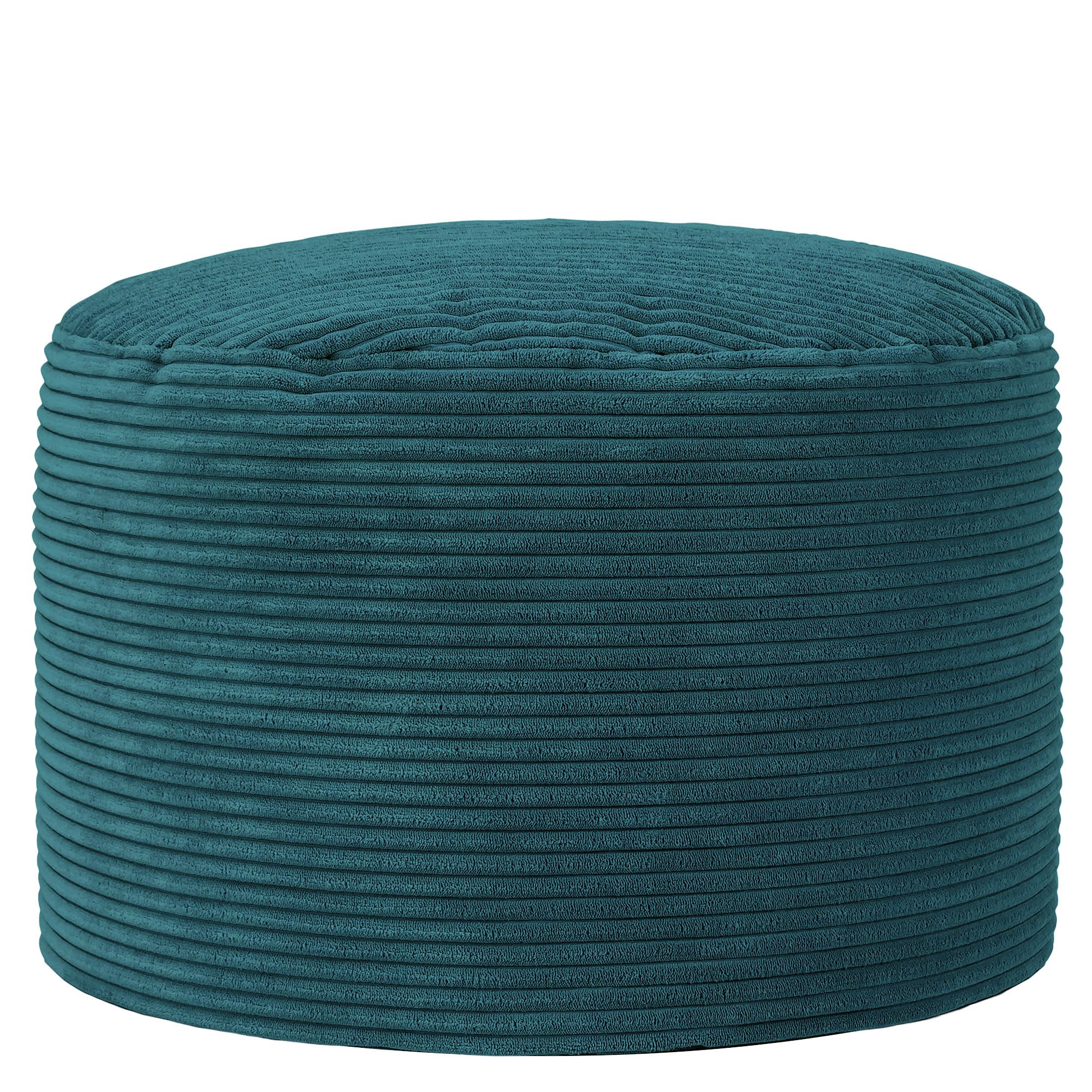 icon Milano Large Cord Bean Bag Footstool with Filling Included, Teal
