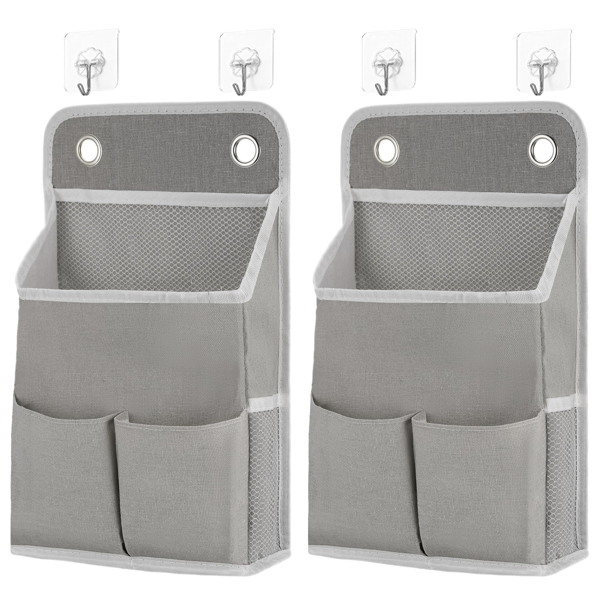 Huiguli 2 Pcs Foldable Wall Hanging Storage Bag with 4 Hooks