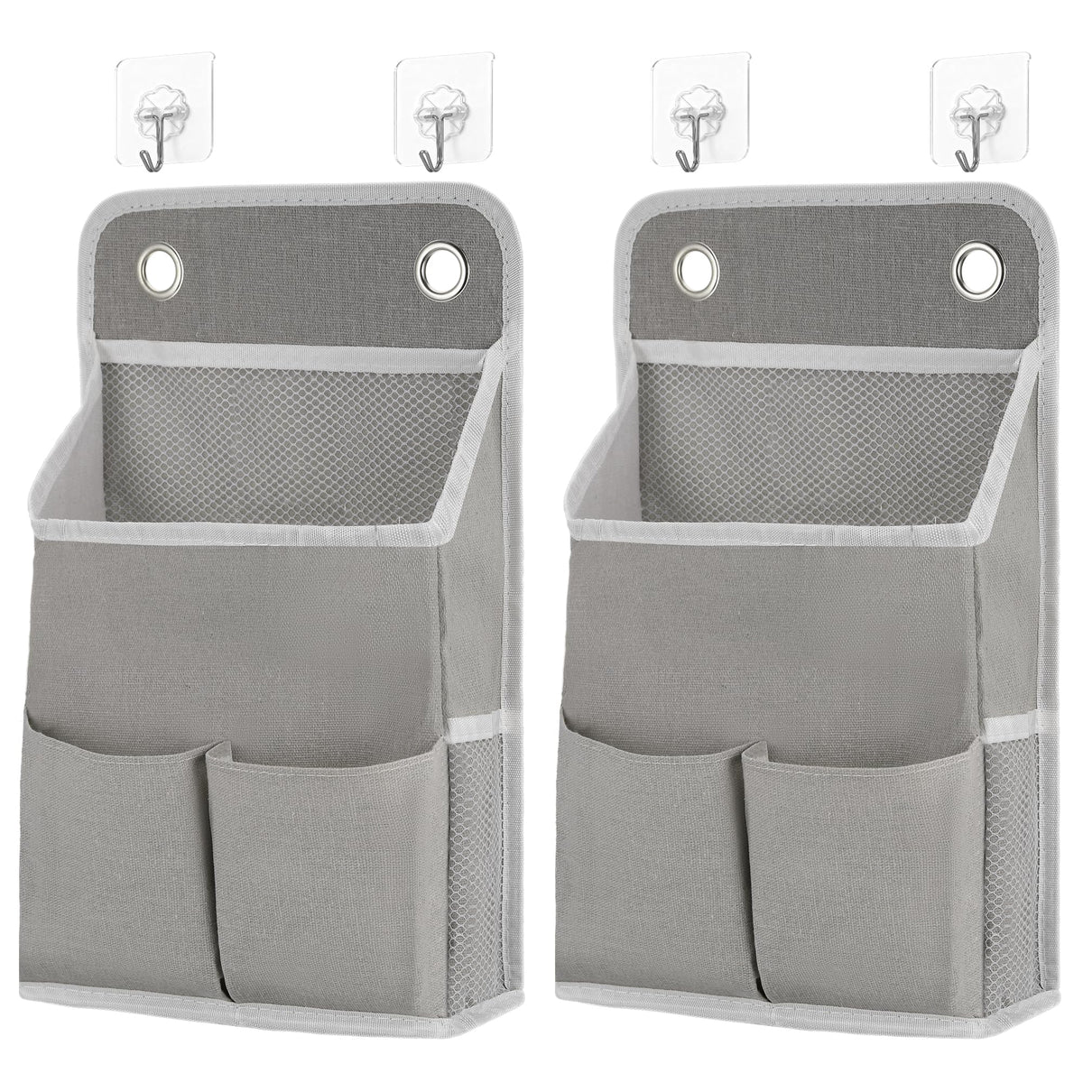 Huiguli 2 Pcs Foldable Wall Hanging Storage Bag with 4 Hooks