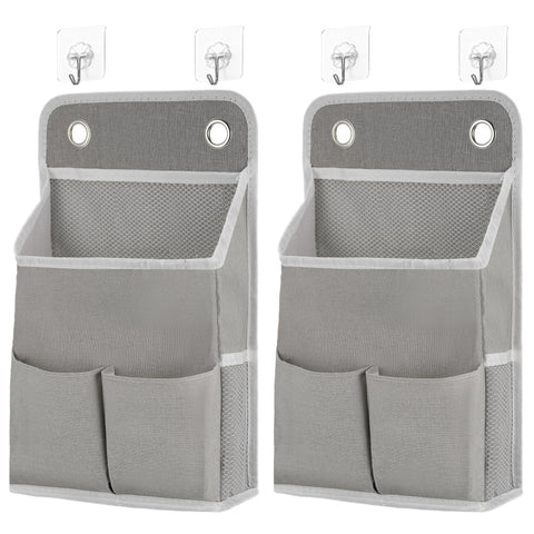 Huiguli 2 Pcs Foldable Wall Hanging Storage Bag with 4 Hooks