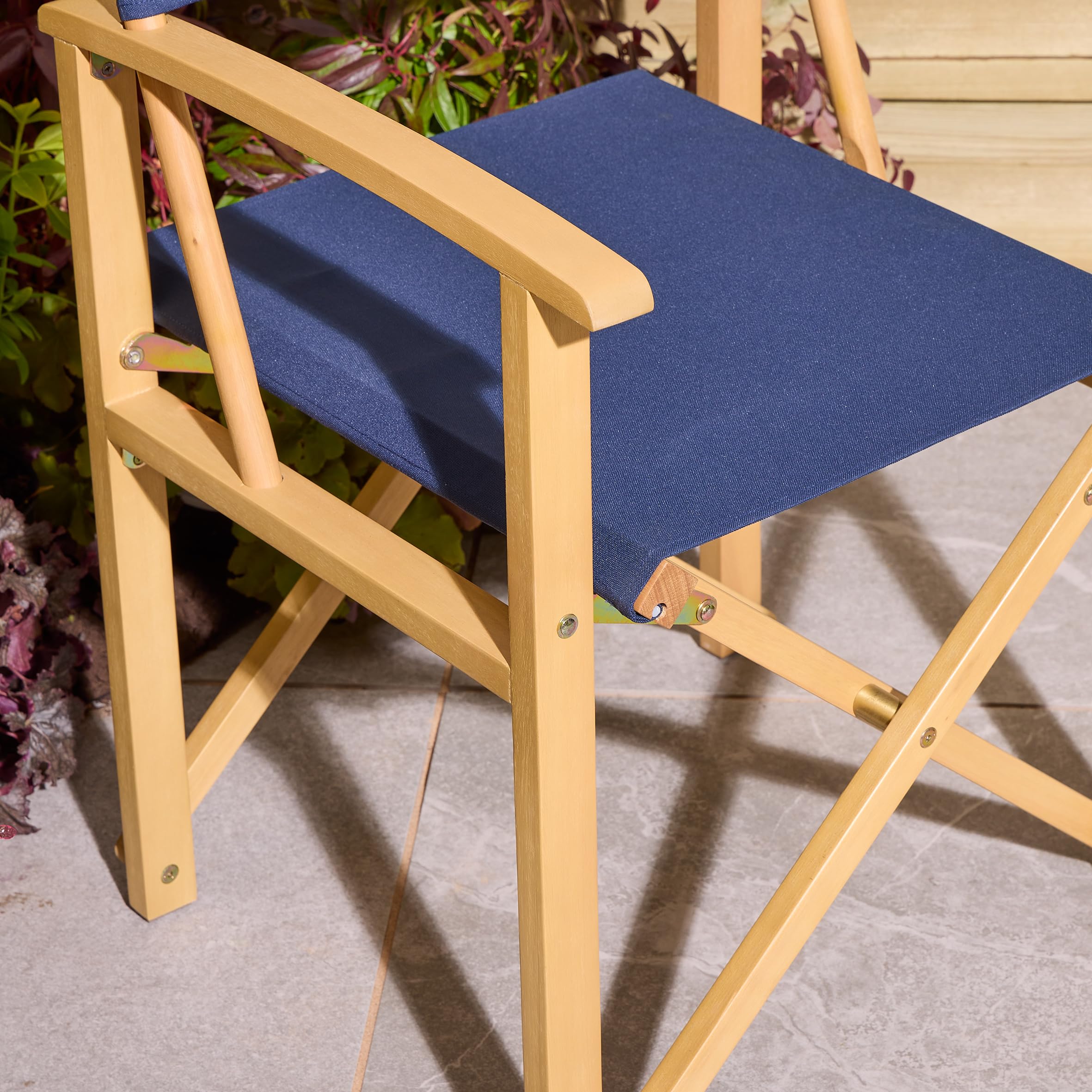 Rowlinson Ascot Folding Directors Chair - Midnight Blue