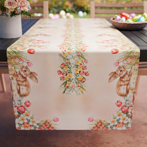 PETTI Artigiani Italiani - Easter Table Runner, Table Runner in Digital Print, 100% Made in Italy | Elegance for the Easter Table