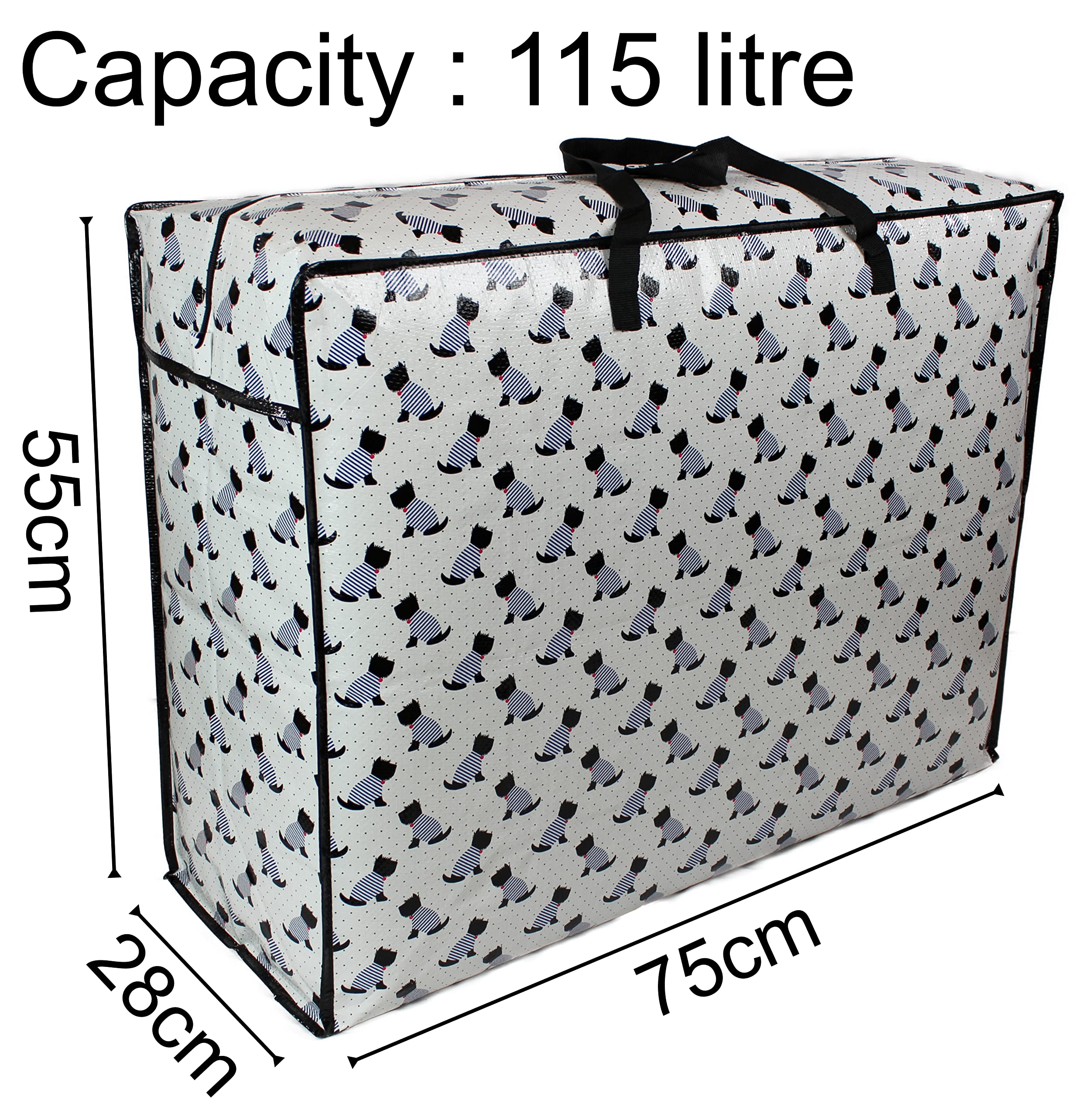 Storage Bags, 115 ltr, Scotty Scottie Dogs Print