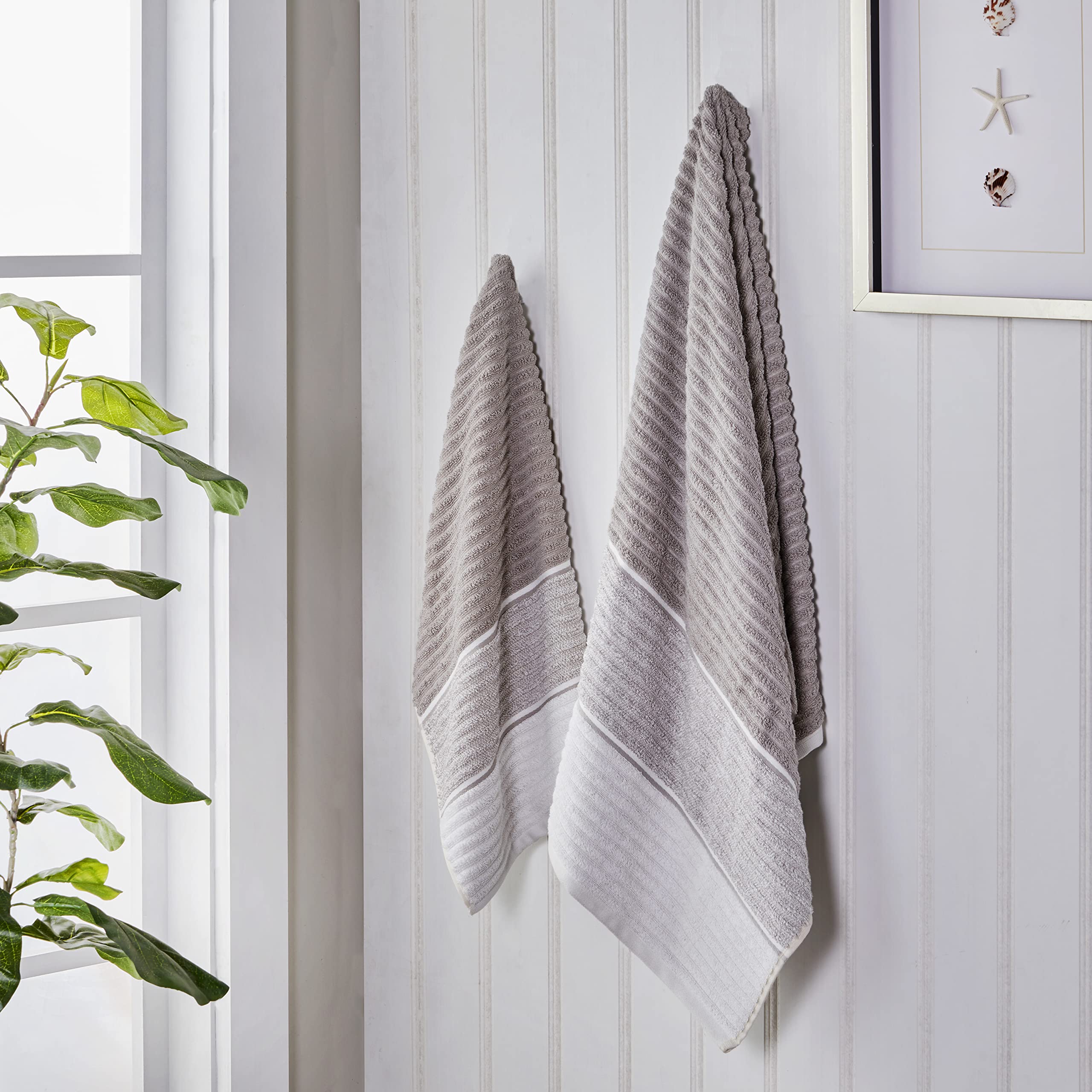 SKL Home by Saturday Knight Ltd. Planet Ombre 2 Pc Hand Towel Set, Taupe