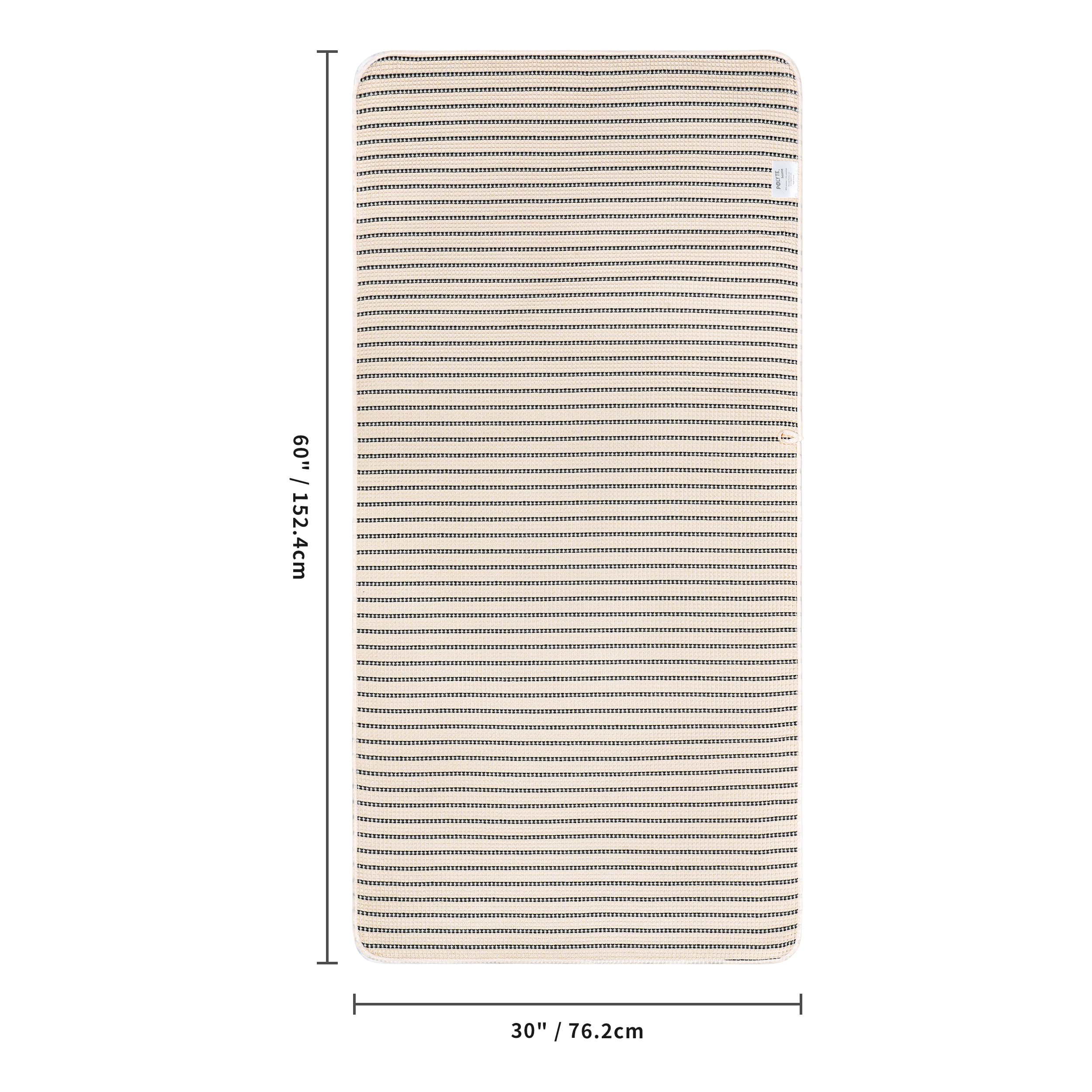 POLYTE 430 GSM Microfibre Quick Dry Waffle Bath Towel, 76.2x152.4 cm