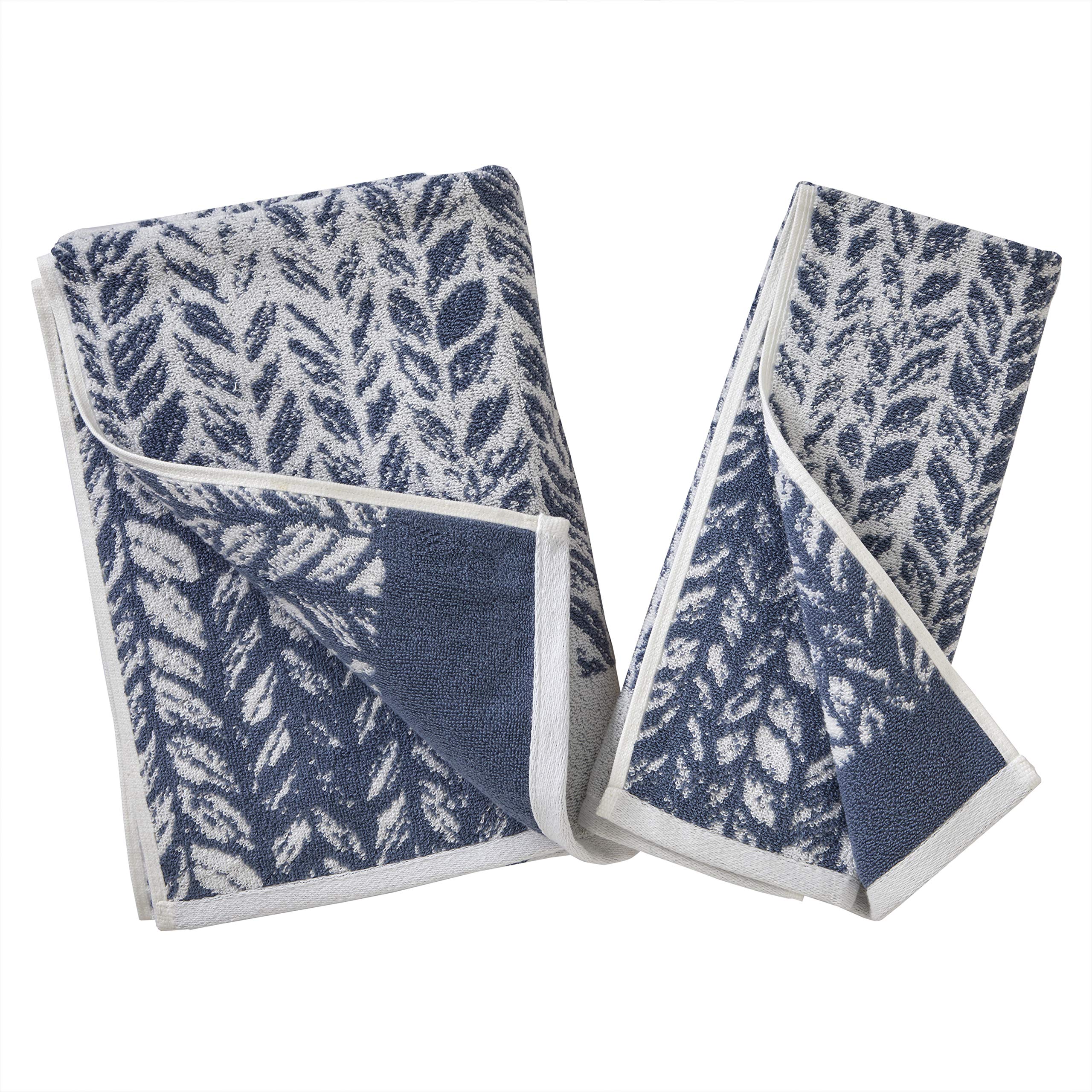 SKL Home by Saturday Knight Ltd. 100% Turkish Cotton Hand Towel Set, Denim, 16"x26"