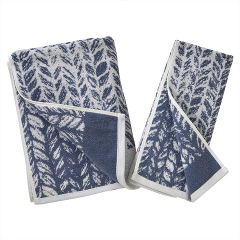 SKL Home by Saturday Knight Ltd. 100% Turkish Cotton Hand Towel Set, Denim, 16"x26"