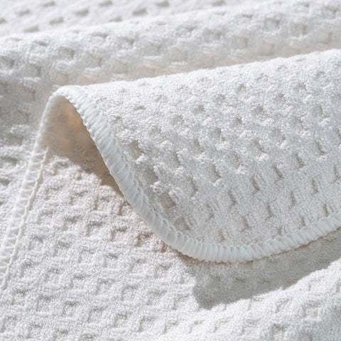 POLYTE 380 GSM Microfibre Waffle Kitchen Tea Towel, 40.6x71.1 cm, 8 Pack
