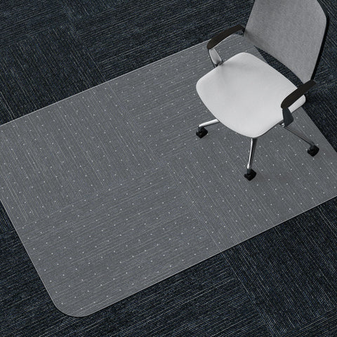 WASJOYE Office Chair Mat Carpet 90x120 cm Carpet Protector Non-slip PVC, Home Office Chair Floor Protectors, 2.2mm Thick
