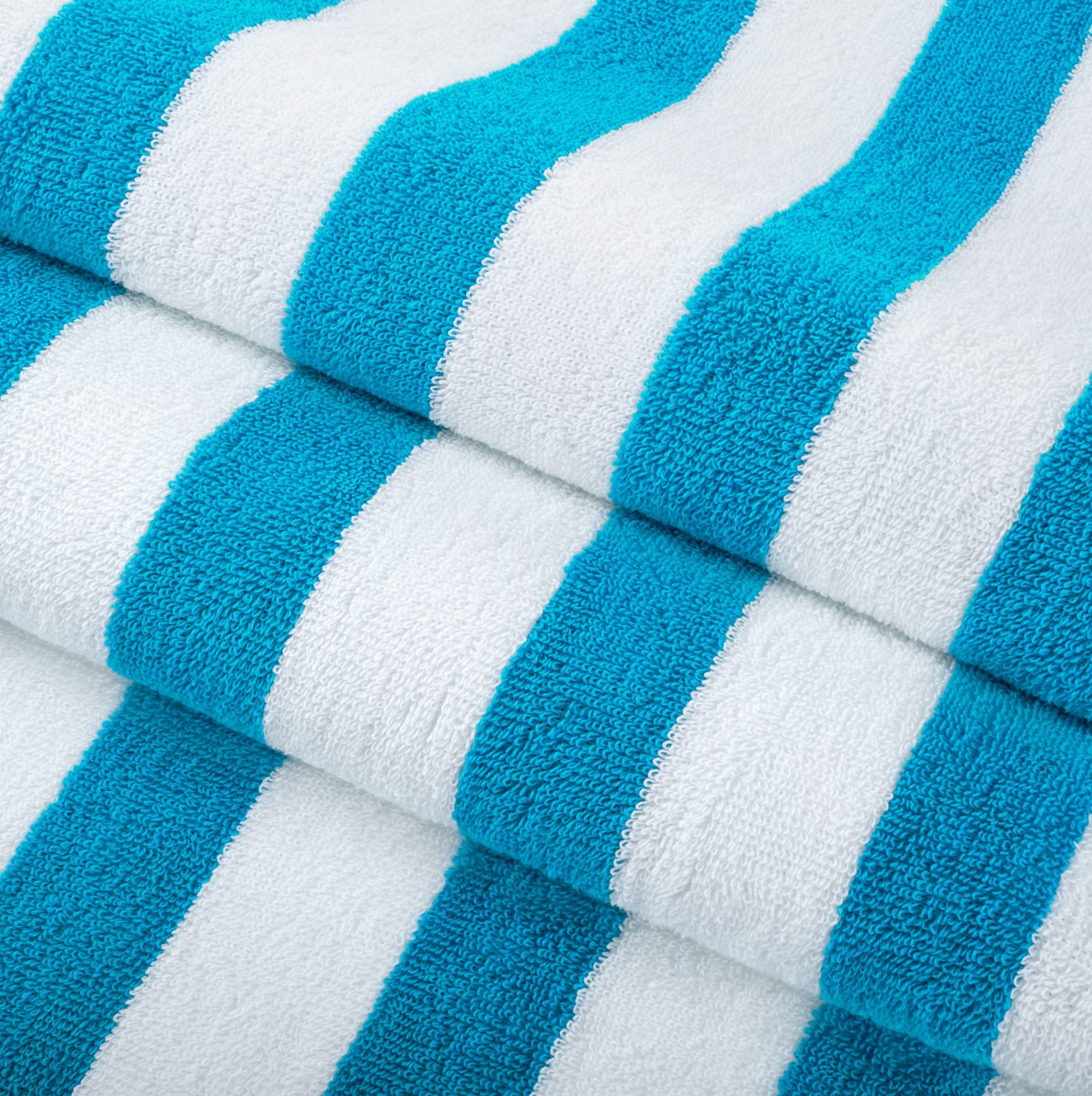Arkwright Cali Cabana Beach Towels (4-Pack, 30 x 60 in) - Oversized Pool Towels (Blue)