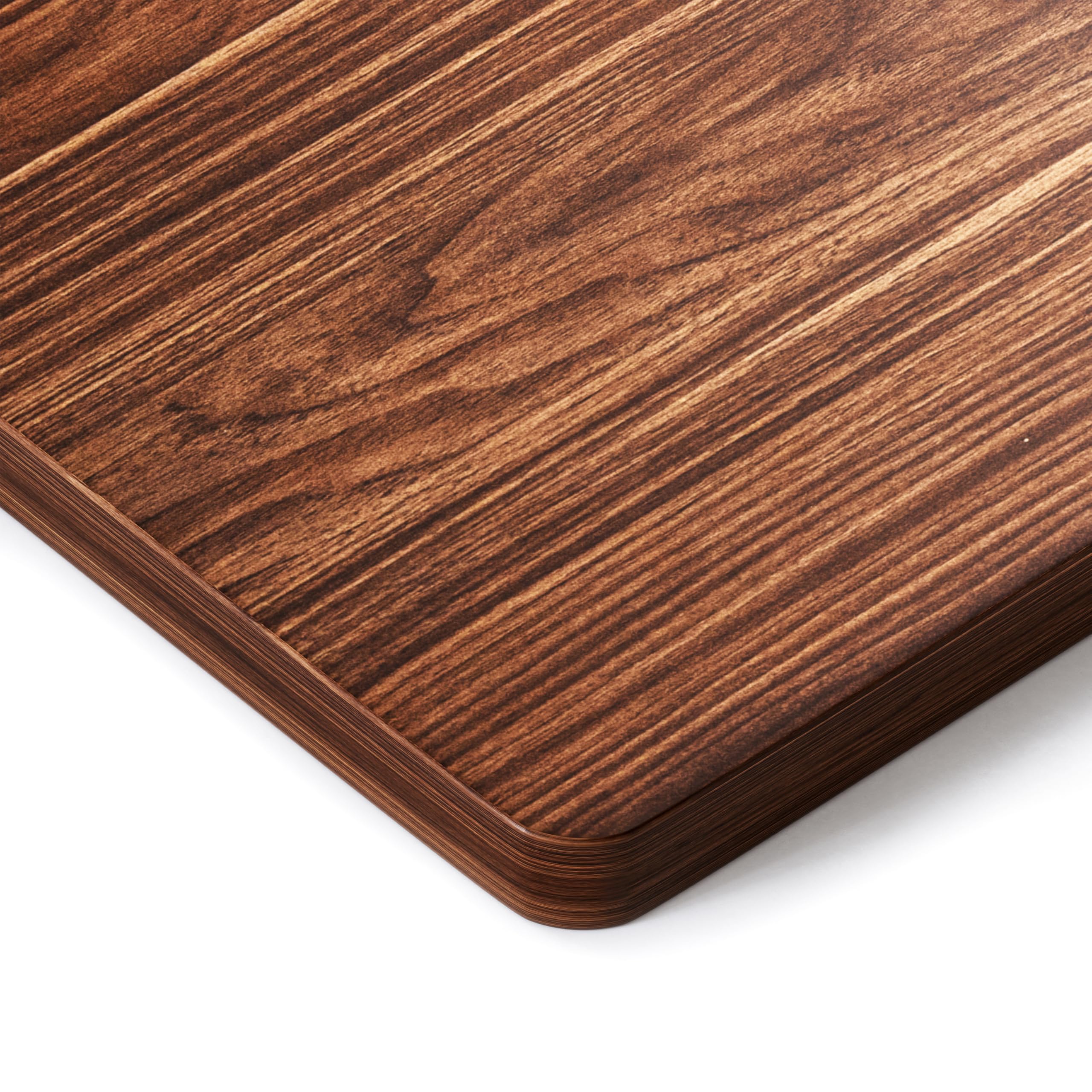 BIZUM Table Top 160 x 70 cm Desk Top Desktop for Height Adjustable Electric Standing Desk, Dining Tables and More DIY - 25 mm Sturdy Durable (Walnut)