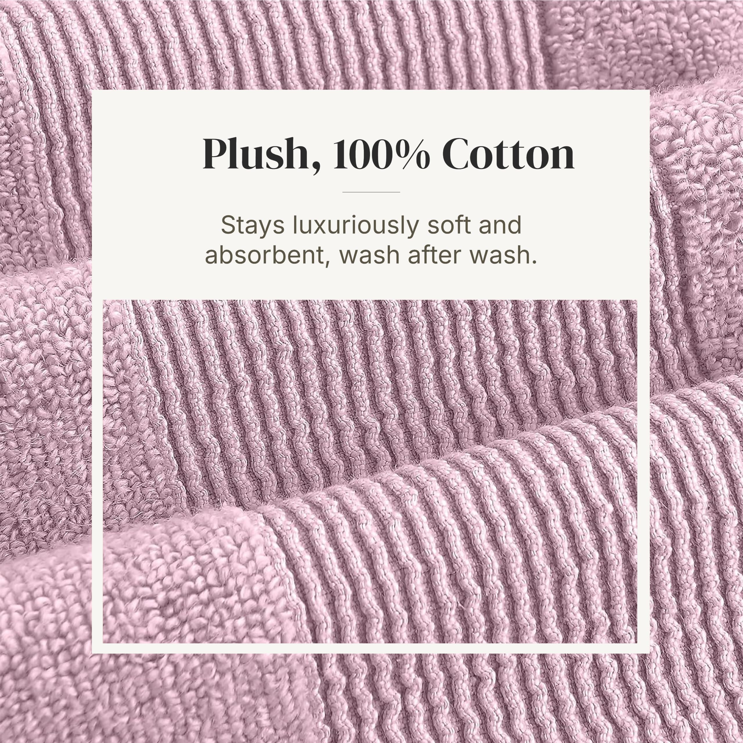 Modern Threads Amrapur Overseas Air Cloud 6-Piece 100% Zero-Twist Cotton Towel Set - Bath Towels, Hand Towels, & Washcloths