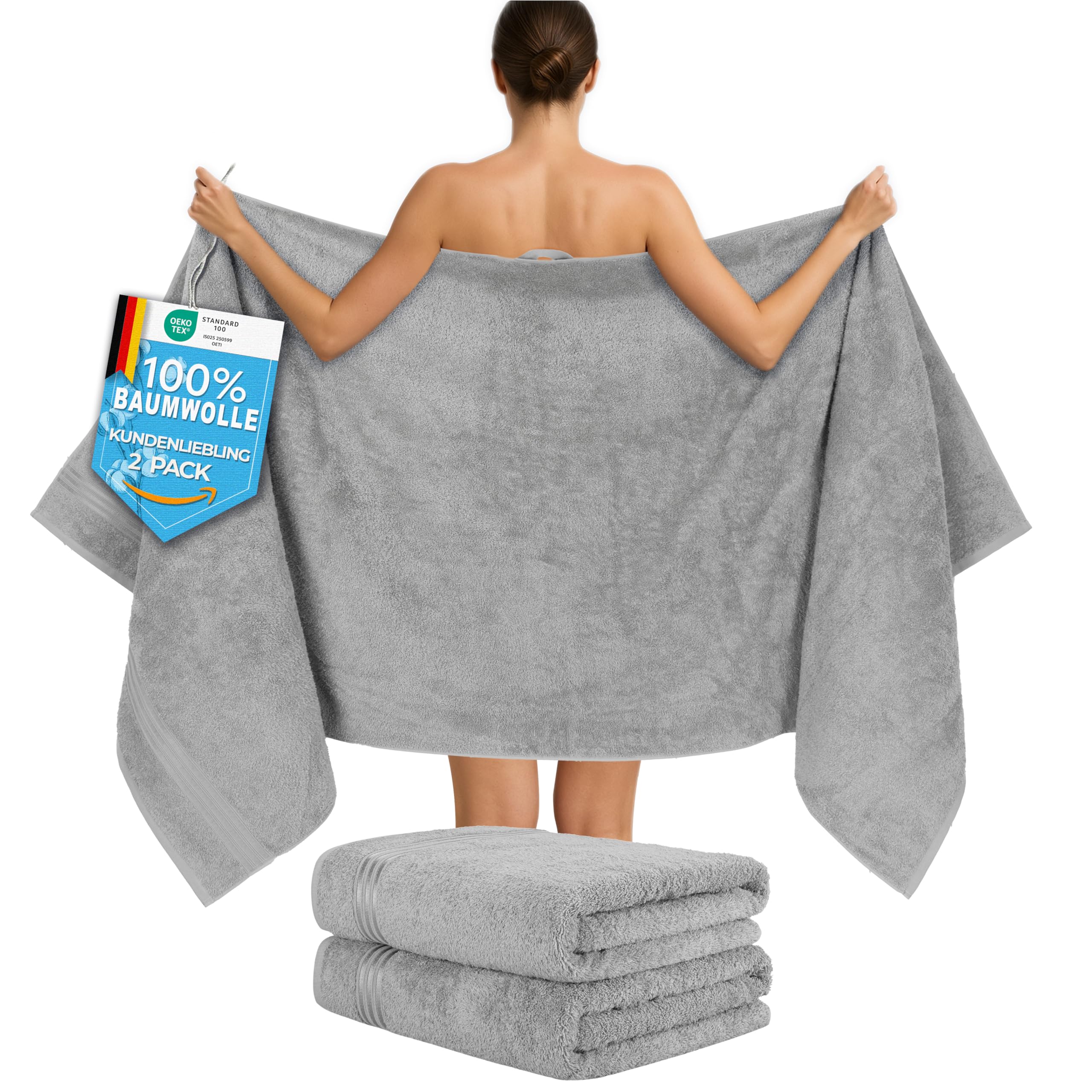 Hammetex Bathrobe 100% Cotton Unisex for Men and Women Quality 400 g/m² Quality Soft Absorbent Terry Towelling Bathrobe for Couples with Pockets
