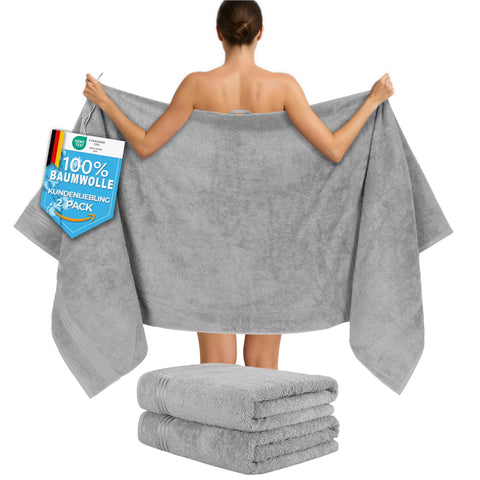Hammetex Bathrobe 100% Cotton Unisex for Men and Women Quality 400 g/m² Quality Soft Absorbent Terry Towelling Bathrobe for Couples with Pockets