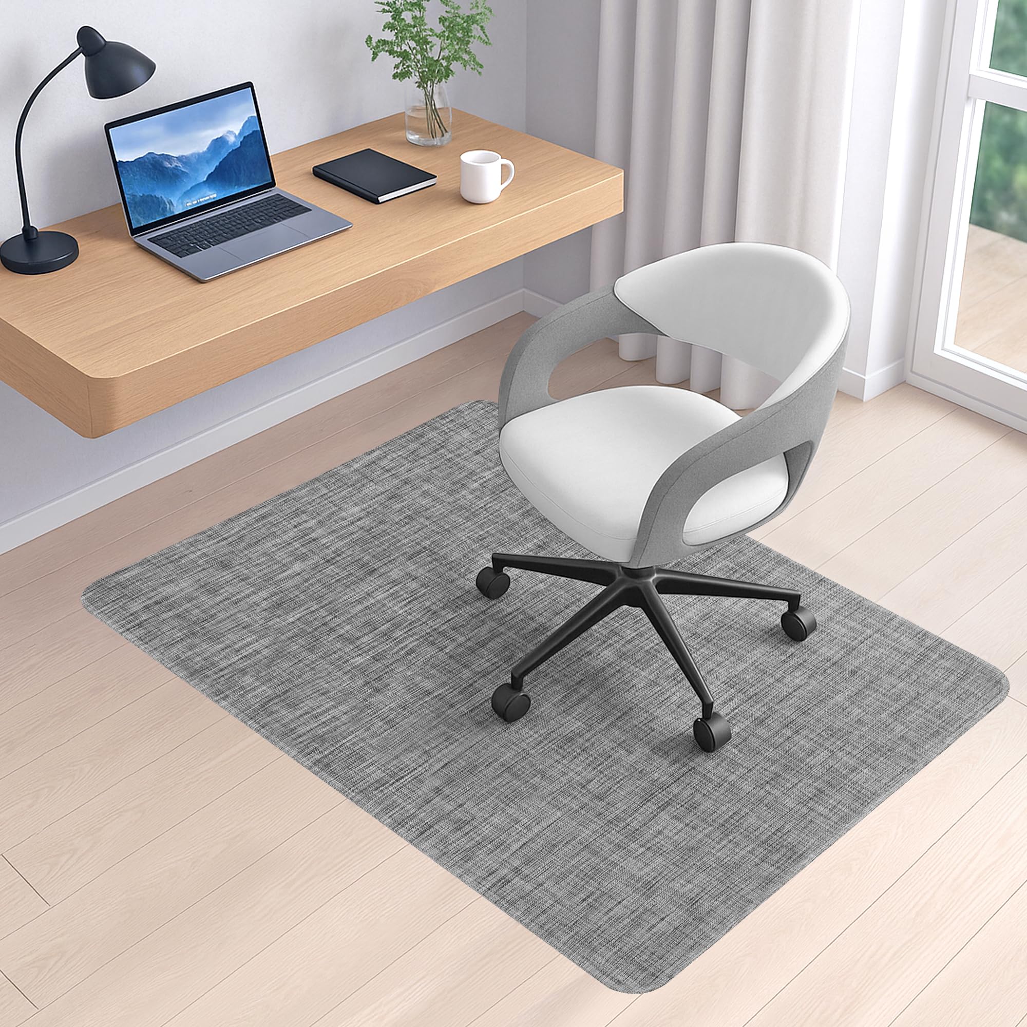 BesWin Office Chair Mat for Hardwood Floors, 90x120cm Non-Slip Hard Floor Protector Mat for Office Chair